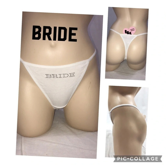 Cotton Sisters Small “Bride” Thong New With Tags - Picture 1 of 4